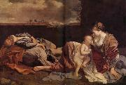 Orazio Gentileschi Le Repos de la Sainte Famille pendant la fuite en Egypte Sweden oil painting artist